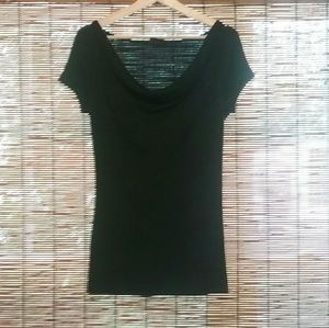 MICHAEL STARS Original Cowl Neck Black Top